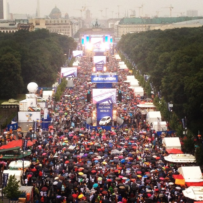 My 200,000 closest German friends as seen from the Ferris Wheel.